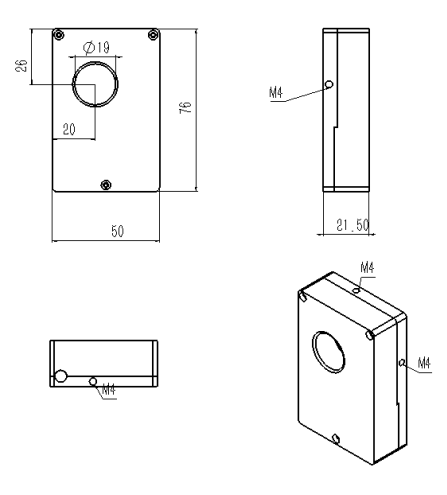 超快電動(dòng)激光快門(mén)19mn快門(mén)尺寸圖